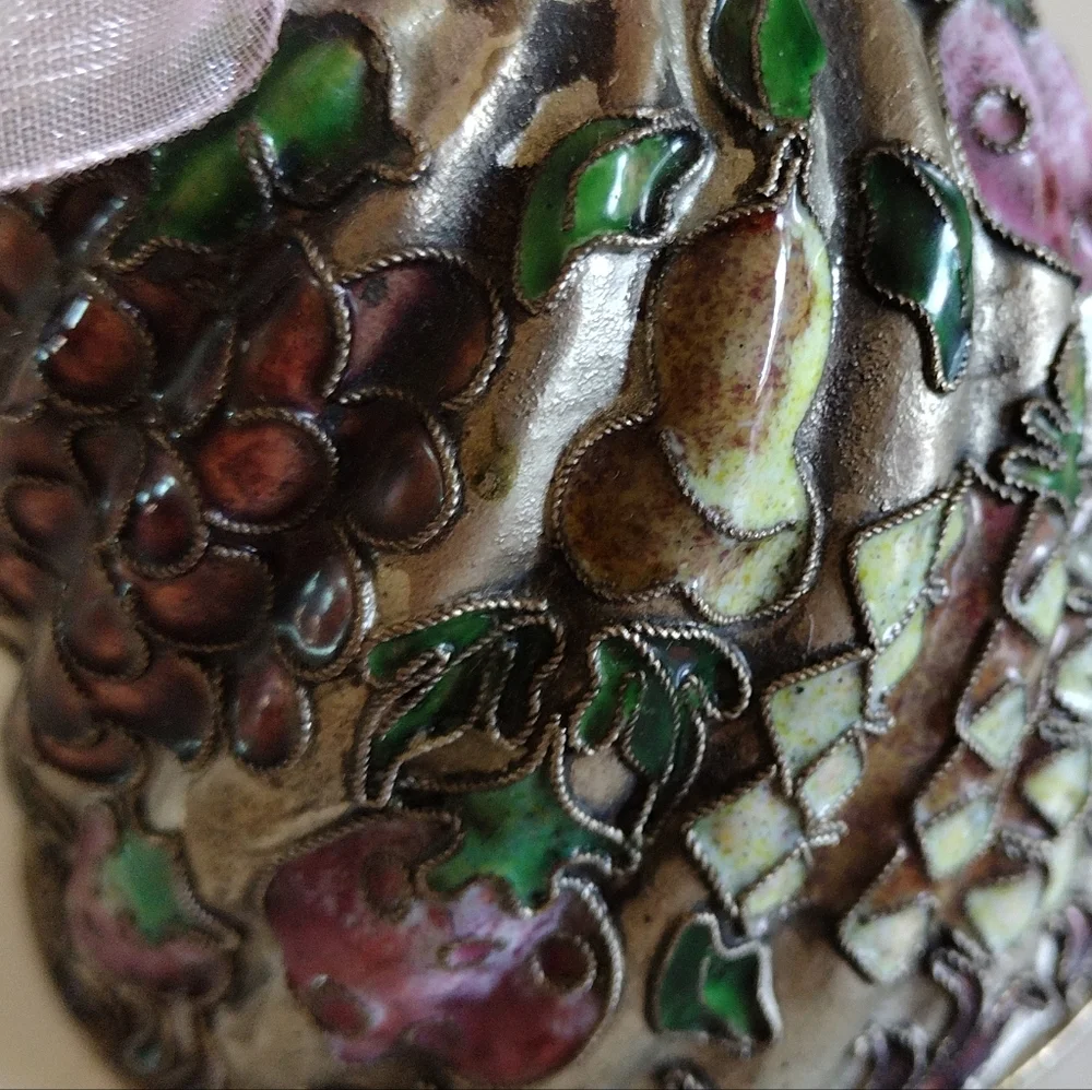 Cloisonne Fruit Bell Vintage Czech Republic